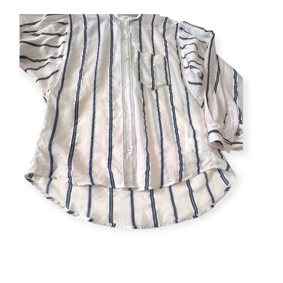 Isabel Marant Etoile Pink Satchell Stripe Shirt, Size US2, FR34, New with tag, - Picture 9 of 16